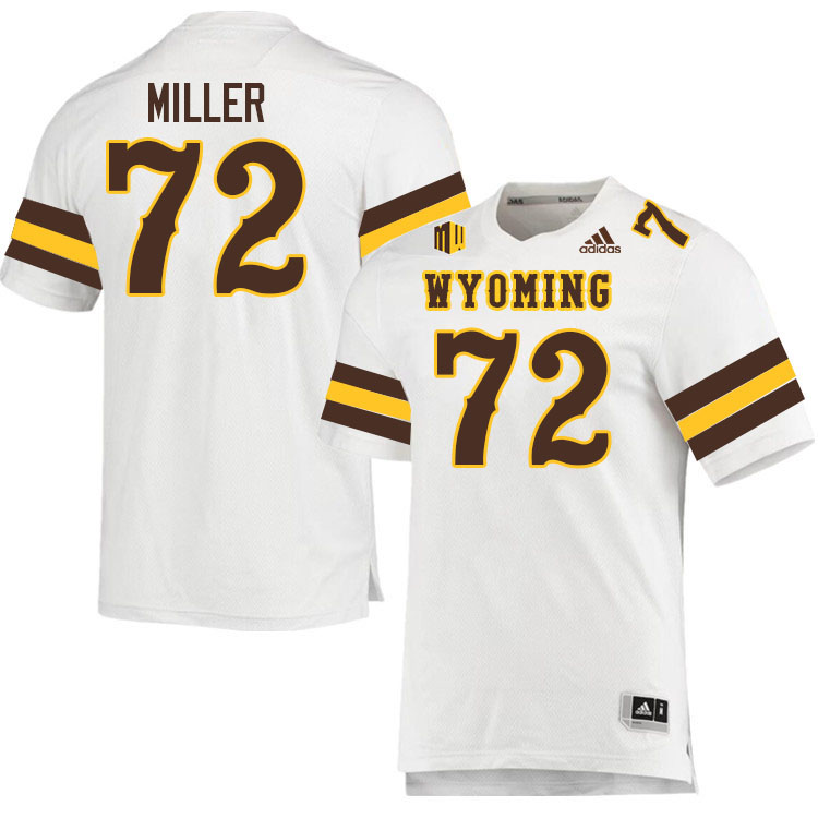 #72 Tariq Miller Wyoming Cowboys Jersey College Football Uniforms,Gears,Jerseys-White